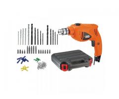 Furadeira de Impacto 3/8" Black&Decker HD400K50 + 50 Acessórios + Maleta - 550W